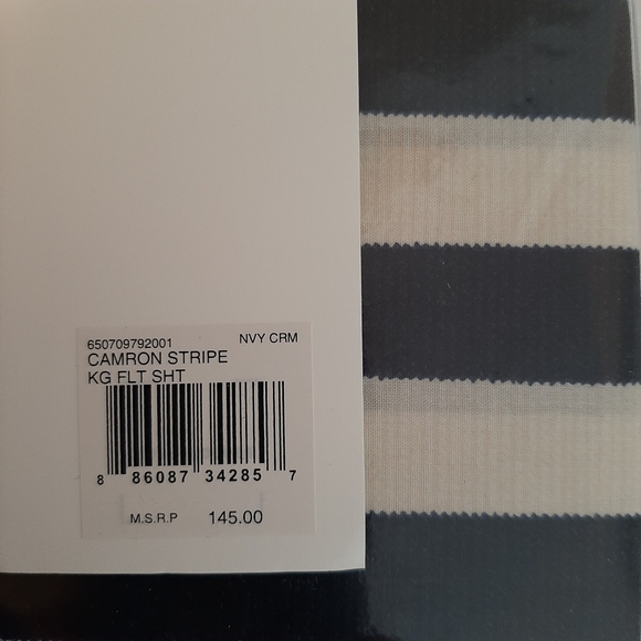 RALPH LAUREN Durant Camron Stripe KING 4 Piece Sheet Set MSRP $405 - Picture 4 of 14